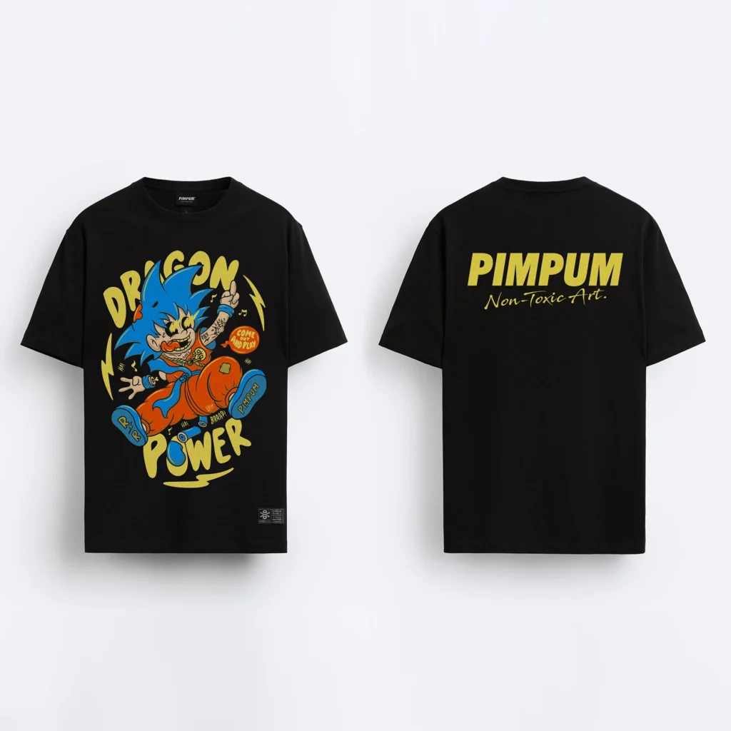 Remera-Dragon-Power-Frente y Dorso