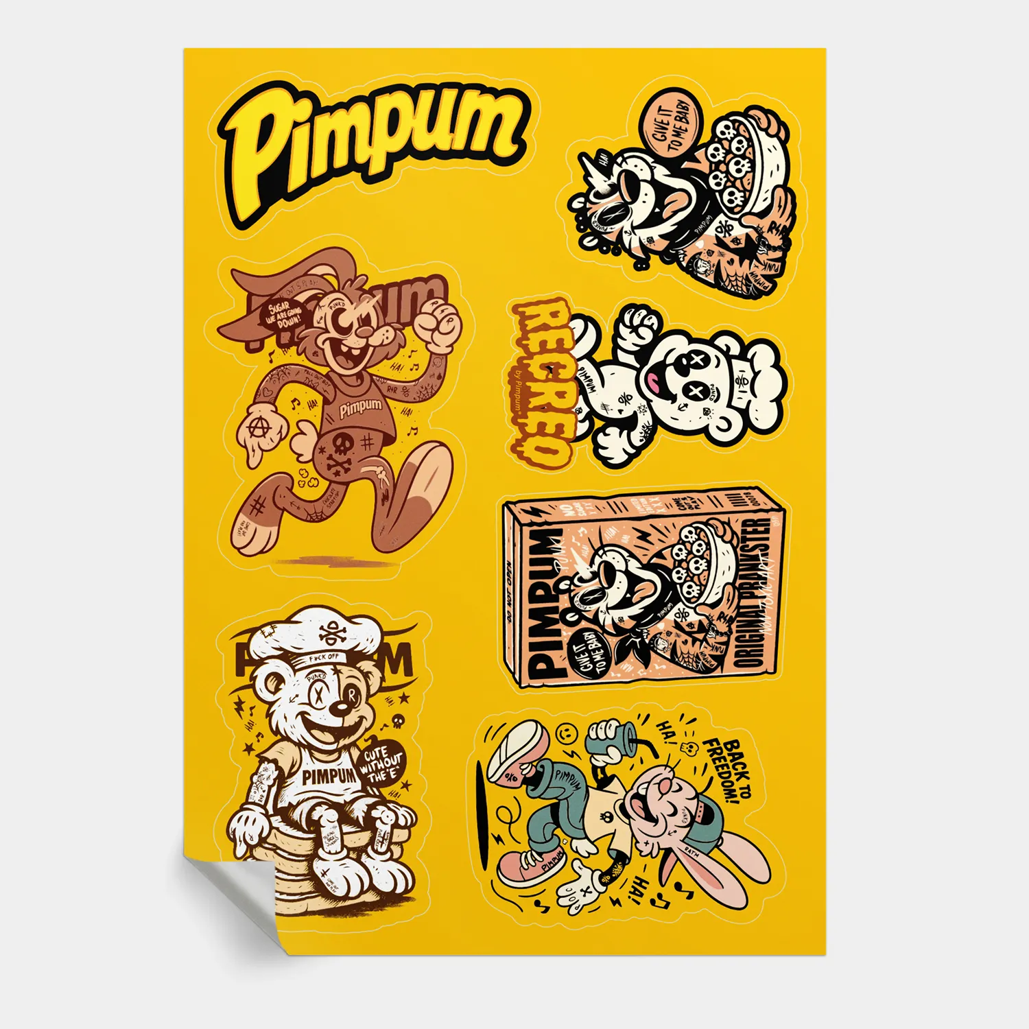 Plancha stickers recreo