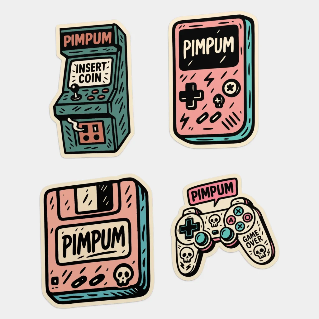 Sticker pack arcade